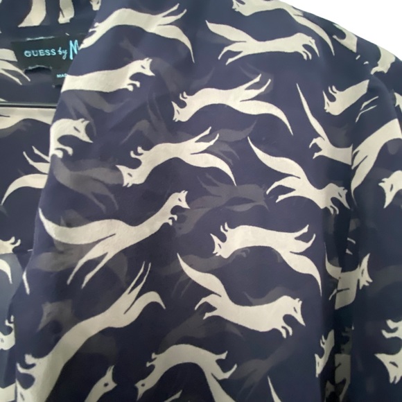 Marciano Sheer Blue 🦊 Foxy Blouse - Size S - Picture 6 of 6